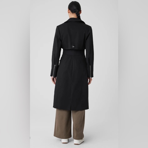 New Alo Yoga Formation Trench Coat Black - Picture 3 of 15